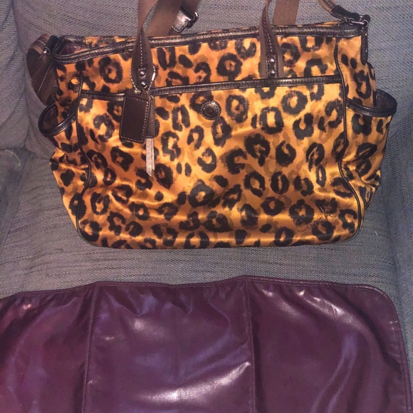 Coach Ocelet Print bag. Like new condition cleaned and ready for a new mama! - Picture 2 of 2